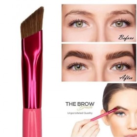 Pinceau à sourcils multifonctionnel - Crayon à sourcils - Crée facilement des sourcils naturels - Pour femme rose, taille un