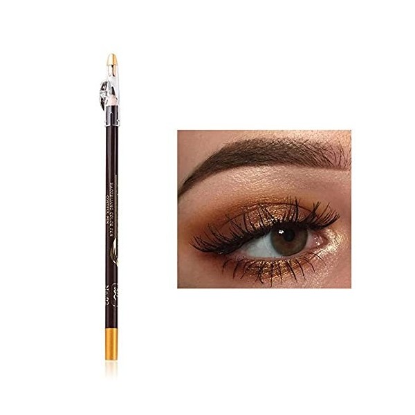 Crayon à sourcils Eyeliner imperméable à leau avec taille-crayon Micro crayon à sourcils longue durée Maquillage professionn