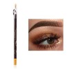 Crayon à sourcils Eyeliner imperméable à leau avec taille-crayon Micro crayon à sourcils longue durée Maquillage professionn