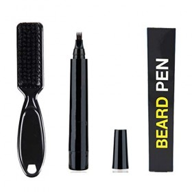 Courti Beard Filling Pen Kit,Beard Pencil Filler and Beard Brush for Men,Beard Pencil Filler,Fast Camouflage Natural Hair Gro