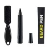 Courti Beard Filling Pen Kit,Beard Pencil Filler and Beard Brush for Men,Beard Pencil Filler,Fast Camouflage Natural Hair Gro