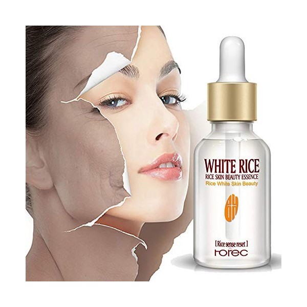 Katpost Sérum Facial Raffermissant Hydratant Gel Anti-Âge Sérum Visage Essence Nourrissante pour la Peau de riz Blanc Essence