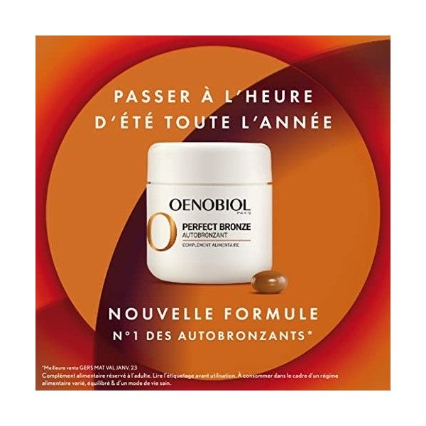 Oenobiol Perfect Bronze Autobronzant - Efficace Dès Le 1Er Mois Sans Soleil - Concentration De 5 Pigments 100% DOrigine Végé