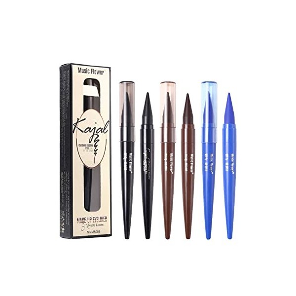 Eyeliner brillant - Nouveau stylo/maquillage - Gel coloré - Noir - 2 ml - Imperméabilisant rapidement - Anti-taches - Séchage