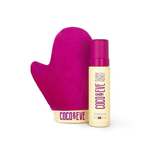 Coco & Eve - Mousse de bronzage de Bali Sunny Honey - autobronzant naturel pour bronzer sans soleil - anti-cellulite/anti-âge