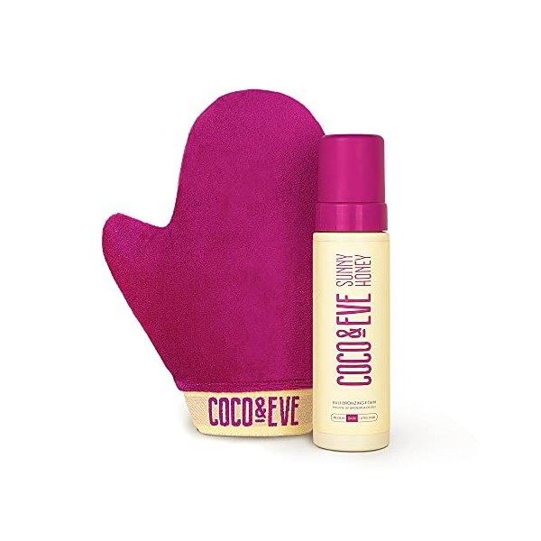 Coco & Eve - Mousse de bronzage de Bali Sunny Honey - autobronzant naturel pour bronzer sans soleil - anti-cellulite/anti-âge