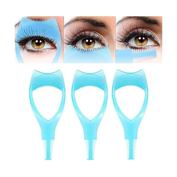 Protecteur applicateur de mascara – Outils 3 en 1 pour application de mascara, outil de protection pour cils supérieurs et in