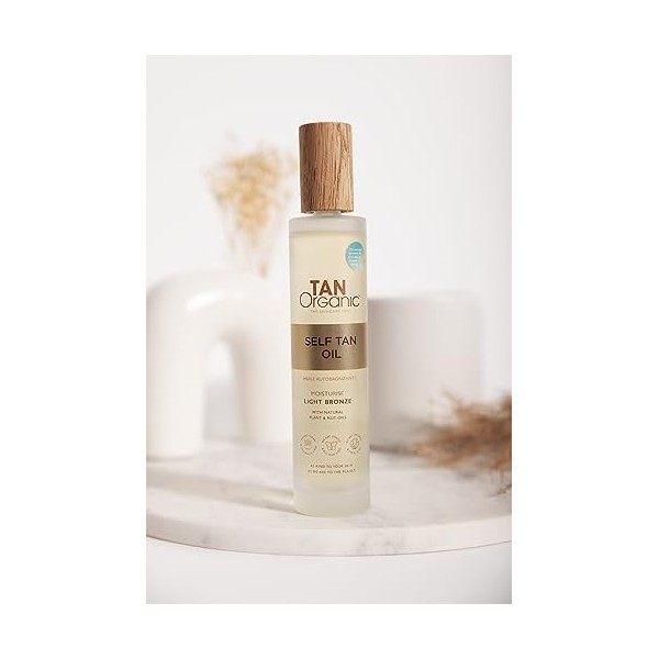 TanOrganic Huile Autobronzante Faux Bronzage Certifiée Biologique Naturelle et Vegan 100 ml - Pour un Teint Éclatant Naturel 