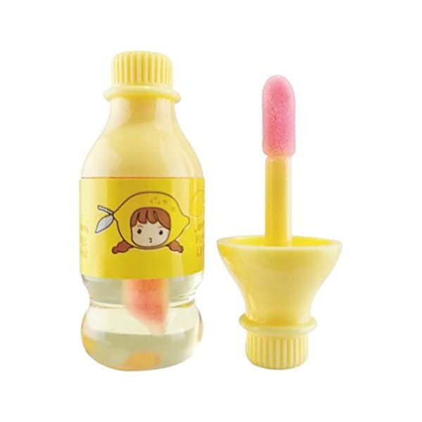 Gloss Cher Pour Enfant Huile à lèvres mignonne aromatisée aux fruits huile à lèvres décolorée hydratante émail à lèvres liqui