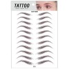 11 Pcs 3D Sourcils Tatouage Autocollant Sourcils Transferts Autocollants Cheveux-Comme Étanche Faux Eye Brow Autocollants Bro