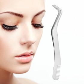 Pince À Épiler À Pointe Incurvée, Pince À Épiler Pour Extension De Cils En Acier Inoxydable, Pince À Épiler Pour Extension De
