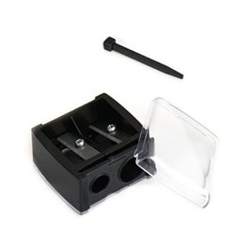 Shargecier de crayon cosmétique de précision pour leye-liner à sourcils 2 trous pour le crayon à lèvres Eyeliner Eyeliner Ou