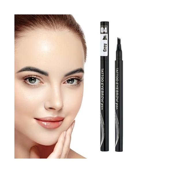 Crayon à sourcils avec multi-fourchettes - Crayons de contour des sourcils portables avec 4 embouts,Cosmétiques pour les yeux