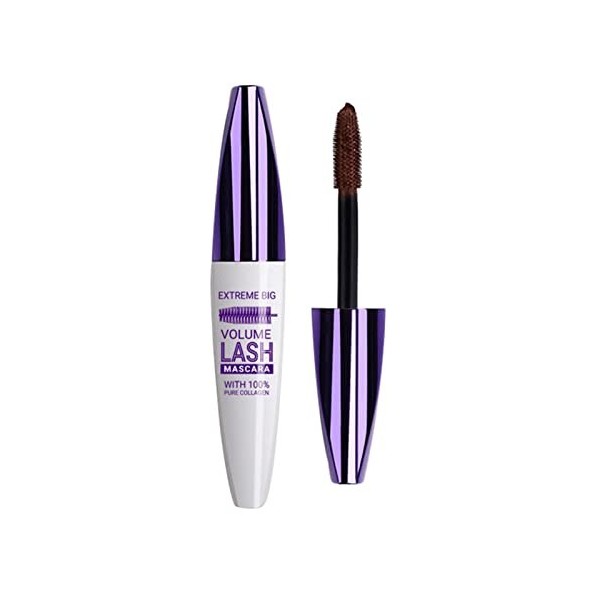 Mascara Imperméable - Mascara allongeant épais en soie imperméable 5D,Le mascara volumineux augmente le volume et la longueur