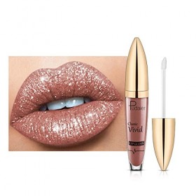 Kit de lèvres lisses pour femme - Nude sexy - Gloss brillant à lèvres - Long velours liquide imperméable - Maquillage doux - 