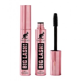 Fiber Lash Mascara Mascara pour un effet naturel dextension et dépaississement, imperméable, tient toute la journée, rose, 