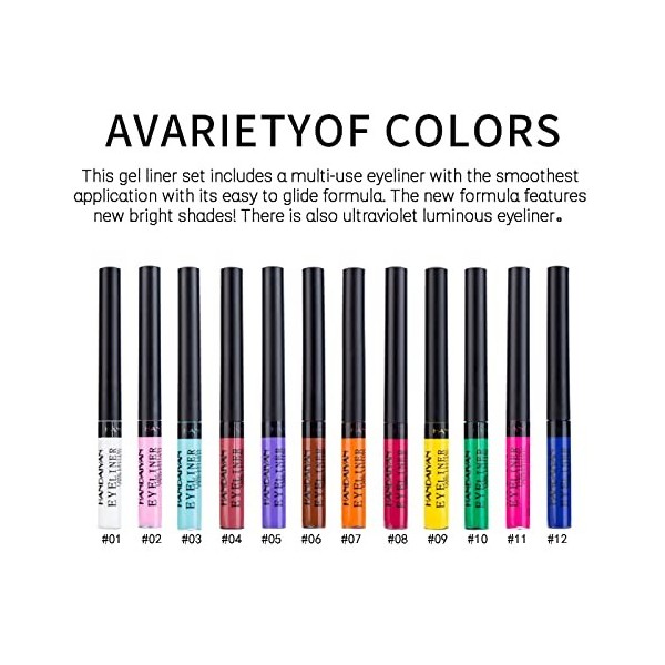 Crayons Crayon Perle Eyeliner Couleurs Stylo Paillettes Coloré Liner pour Femmes Eye Liner Eye Coloured 34 Shadow Gel Pencil 