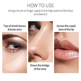 lmoikesz Surligneur fard à paupières poudre paillettes anti-taches maquillage illuminateur Portable point culminant accessoir