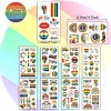 PHOGARY Tatouages Temporaires LGBT 10 Feuilles, 112 Pcs Tatouages Arc-en-Ciel, Tatouages Fierté LGBT Autocollants de Tatoua