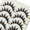 Lot de 5 paires de faux cils naturels pour cosplay, manga, style japonais, maquillage épais