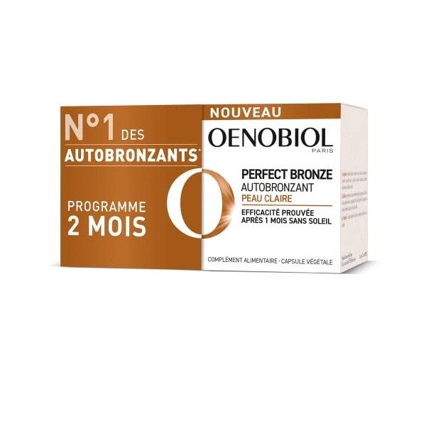 Oenobiol Perfect Bronze Autobronzant Peau Claire - Efficace Dès Le 1Er Mois Sans Soleil - Concentration De 5 Pigments 100% D