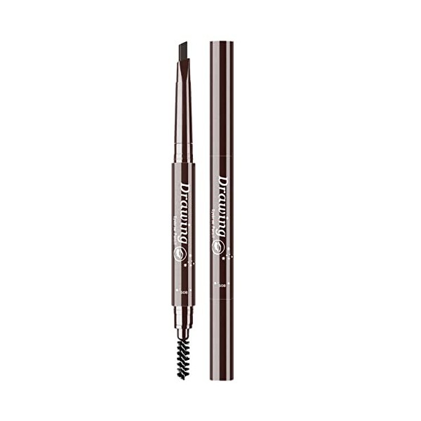 à deux têtes à 7 couleurs est un crayon facile à sourcils naturellement unique au crayon à sourcils Henné Noir Brown, One Si
