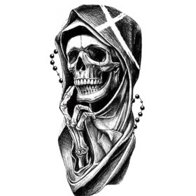 Faux tatouages en forme de tête de mort xqb528