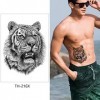 TH216X Faux tatouage pour homme Motif tigre