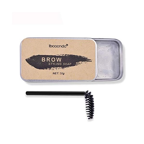 fasloyu Gel coiffant pour sourcils, maquillage de sourcils de sourcils de sourcils de savon imperméable, styling de baume de 