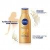 NIVEA Lotion pour le corps raffermissante + bronzante Q10 200 ml , soin pour un bronzage doux avec un parfum frais dété, ra