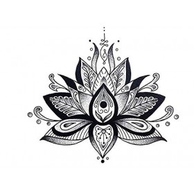 Lotus SKM012 Tatouage Mandala pour fête