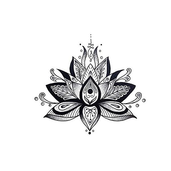 Lotus SKM012 Tatouage Mandala pour fête