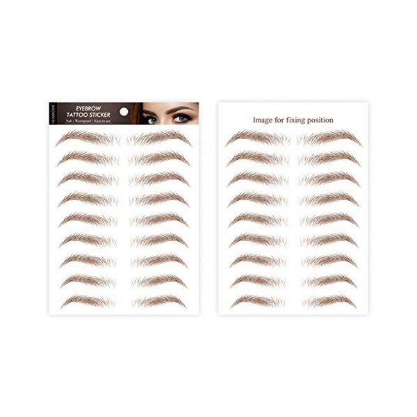 6D Imperméable Autocollant De Sourcil Brun Écologique Pour Sourcils Hair-like Authentic Eyebrows Pour Femmes Comfy Paresseux 