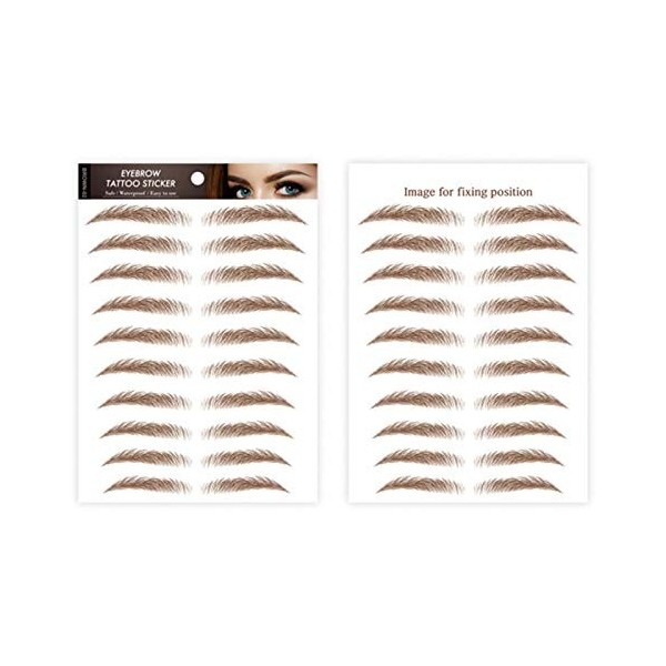 6D Imperméable Autocollant De Sourcil Brun Écologique Pour Sourcils Hair-like Authentic Eyebrows Pour Femmes Comfy Paresseux 