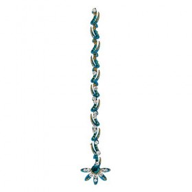 Autocollant pour front de mariage indien Bindi Tika Strass – Bleu clair