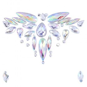 Visez des cristaux de bijoux Visage Stickers Maquillage Maquillage Gems Planches Glitter Tatouages temporaires Visage Vêtemen