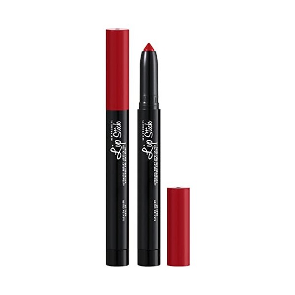 Rouge à lèvres avec rouge à lèvres féminin pâte rose avec crayon de contour des lèvres automatique qui ne se décolore pas - R