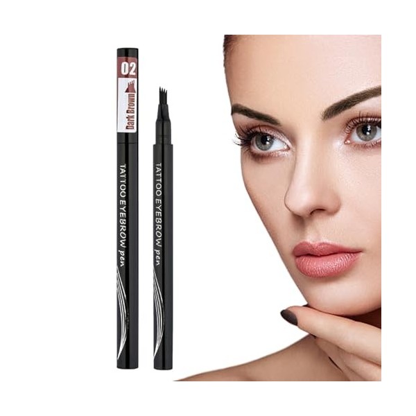 Crayon à sourcils avec multi-fourchettes - Stylo de contour des sourcils Crayon résistant à la transpiration,Produits de beau