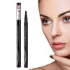 Crayon à sourcils avec multi-fourchettes - Stylo de contour des sourcils Crayon résistant à la transpiration,Produits de beau