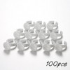 JewelryWe 100PCS Bague Colle Extensions de Faux-cils Anneaux Coupe d’encre 13mm avec Intervalle Pigment pour Tatouage Nail Ar