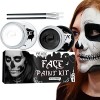 Zceplem Maquillage pour Le Visage dhalloween, Kit de Maquillage Visage Halloween avec Pinceau, Articles de fête Ensemble de 