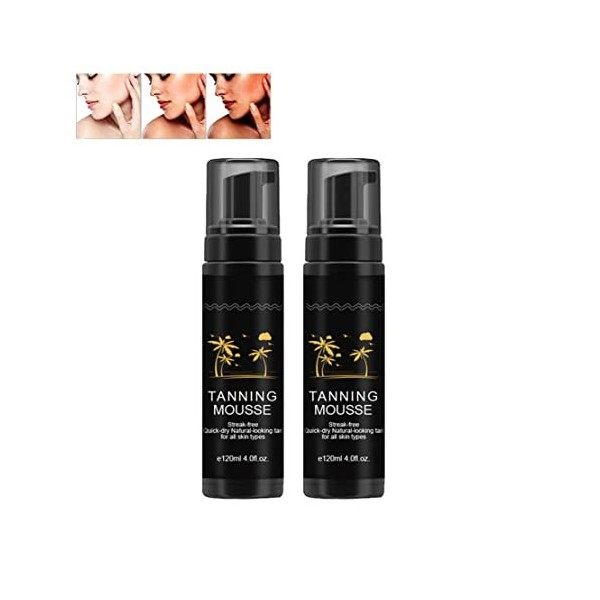 Mousse De Bronzage, Blé Bronzant Nourrissant La Peau, Lait De Bronzage, Auto-Bronzant Rapide, Mousse Autobronzante Instantané