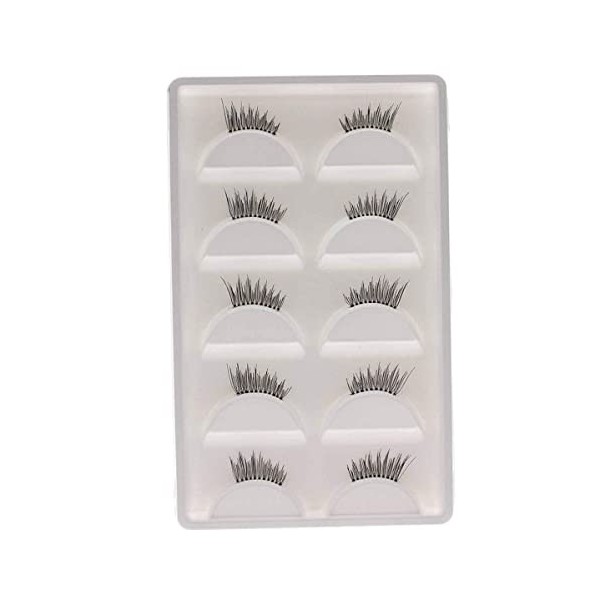 Faux cils, 5 paires deffet naturel fausses cils à faibles cils doux demi-cils rallonges de maquillage de beauté