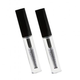 2pcs-réutilisable portable vide bouteille de mascara transparent récipient de tube de croissance de cils avec brosse 4 ml ren