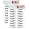 2 Pcs Magic 4D Hair-like Authentic Eyebrows Grooming Shaping Makeup Brow Shaper Brow Stickers Tattoo False Eyebrows Grooming 