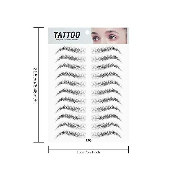 2 Pcs Magic 4D Hair-like Authentic Eyebrows Grooming Shaping Makeup Brow Shaper Brow Stickers Tattoo False Eyebrows Grooming 