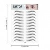 2 Pcs Magic 4D Hair-like Authentic Eyebrows Grooming Shaping Makeup Brow Shaper Brow Stickers Tattoo False Eyebrows Grooming 