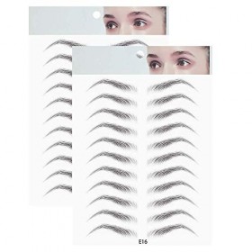 2 Pcs Magic 4D Hair-like Authentic Eyebrows Grooming Shaping Makeup Brow Shaper Brow Stickers Tattoo False Eyebrows Grooming 