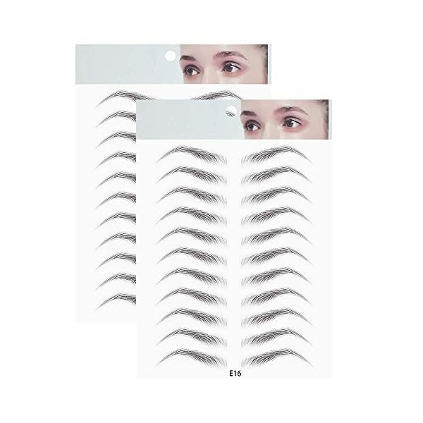 2 Pcs Magic 4D Hair-like Authentic Eyebrows Grooming Shaping Makeup Brow Shaper Brow Stickers Tattoo False Eyebrows Grooming 