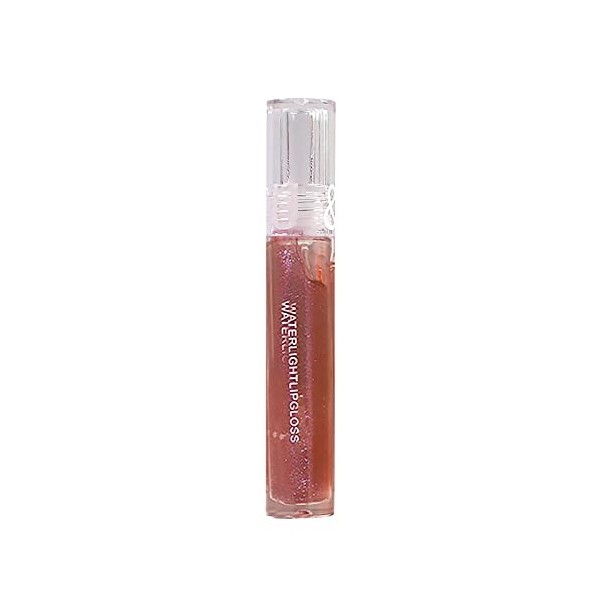Gloss Transparent Eau Lumière Verre Brillant À Lèvres Hydratant Miroir Superposition Clignotant Maquillage Fluorescent E, On